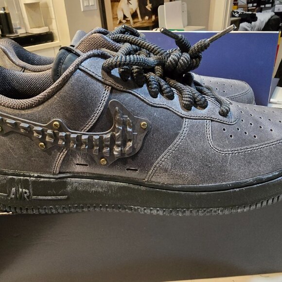 Nike Air Force 1 Low '07 LV8 Metal Work Anthracite Men's Size 12 1H4965-254 NEW - Picture 6 of 15